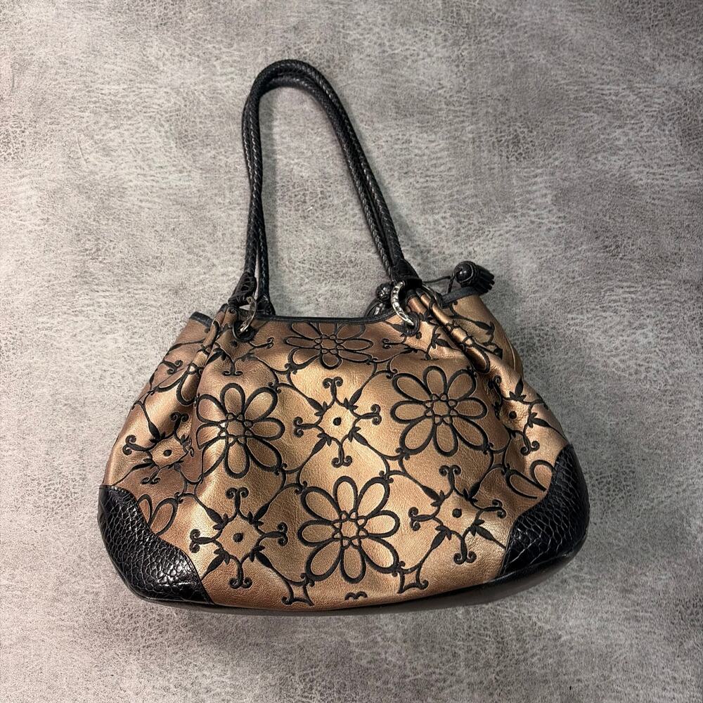 Brighton Bronze Vintage Floral Shoulder Bag - Picture 3 of 7